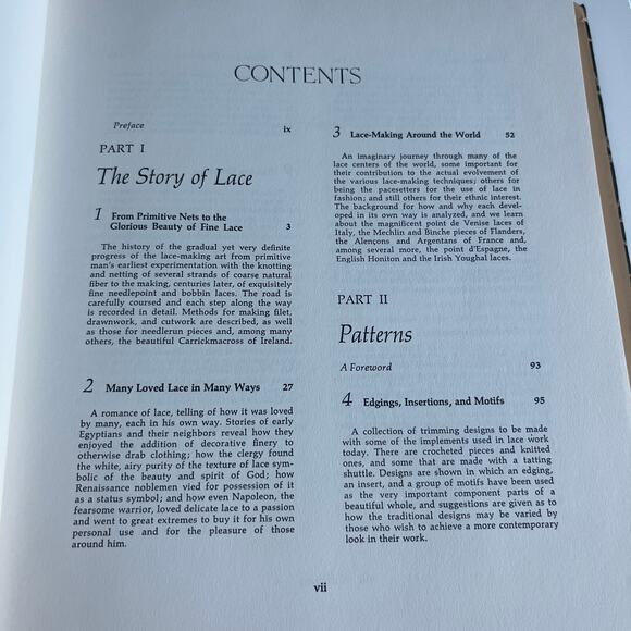 Handmade Lace & Patterns by Annette Feldman 1975 1st Edition Hardcover Vintage - Picture 5 of 16